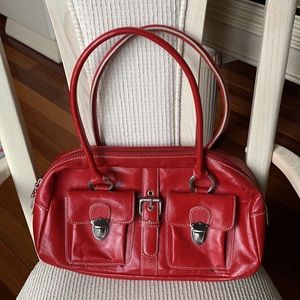 Hype Red Leather Handbag